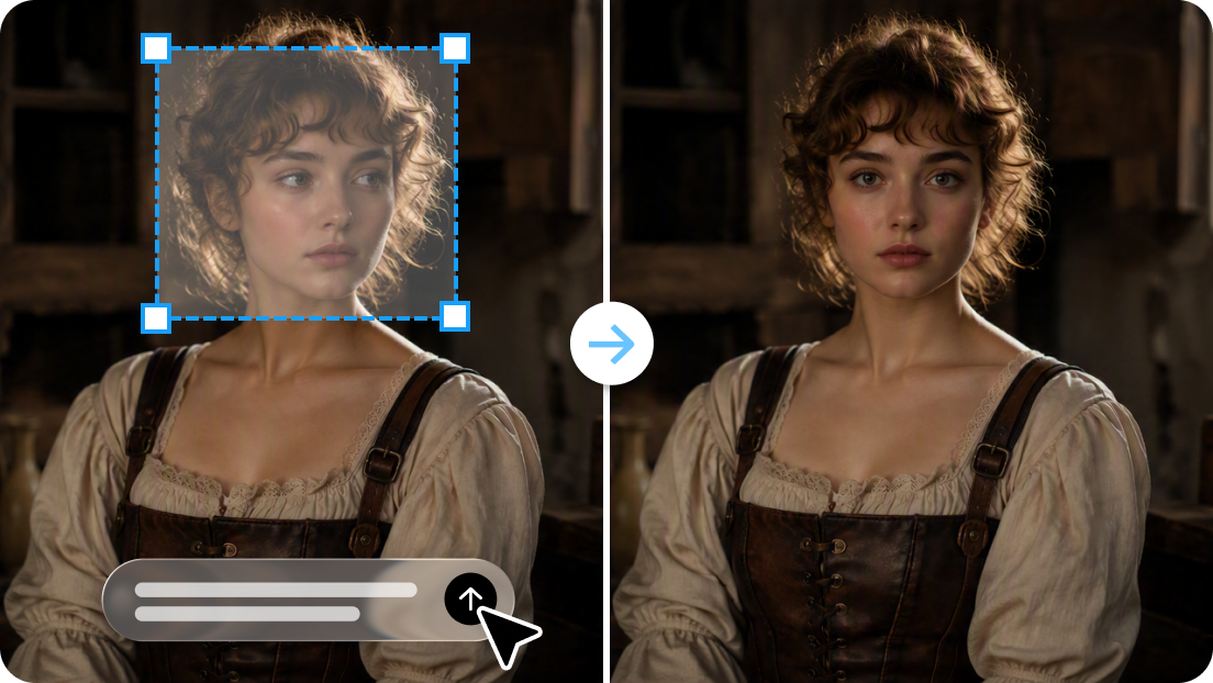 Precision inpaint for direct gaze correction
