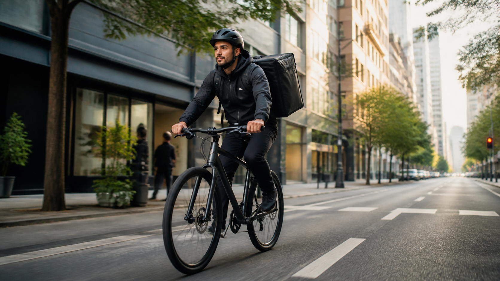 Consegna della bicicletta Video eroe visivo