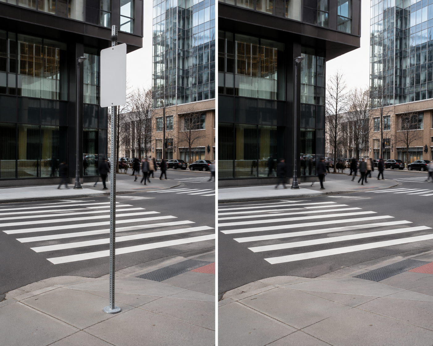 Supprimer le panneau de signalisation de la photo exemple 3