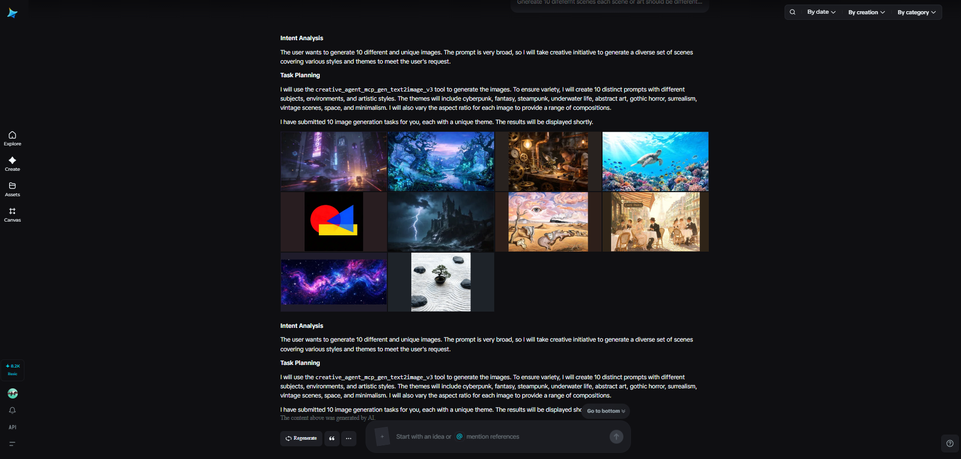 AI Agent feature in Dreamina