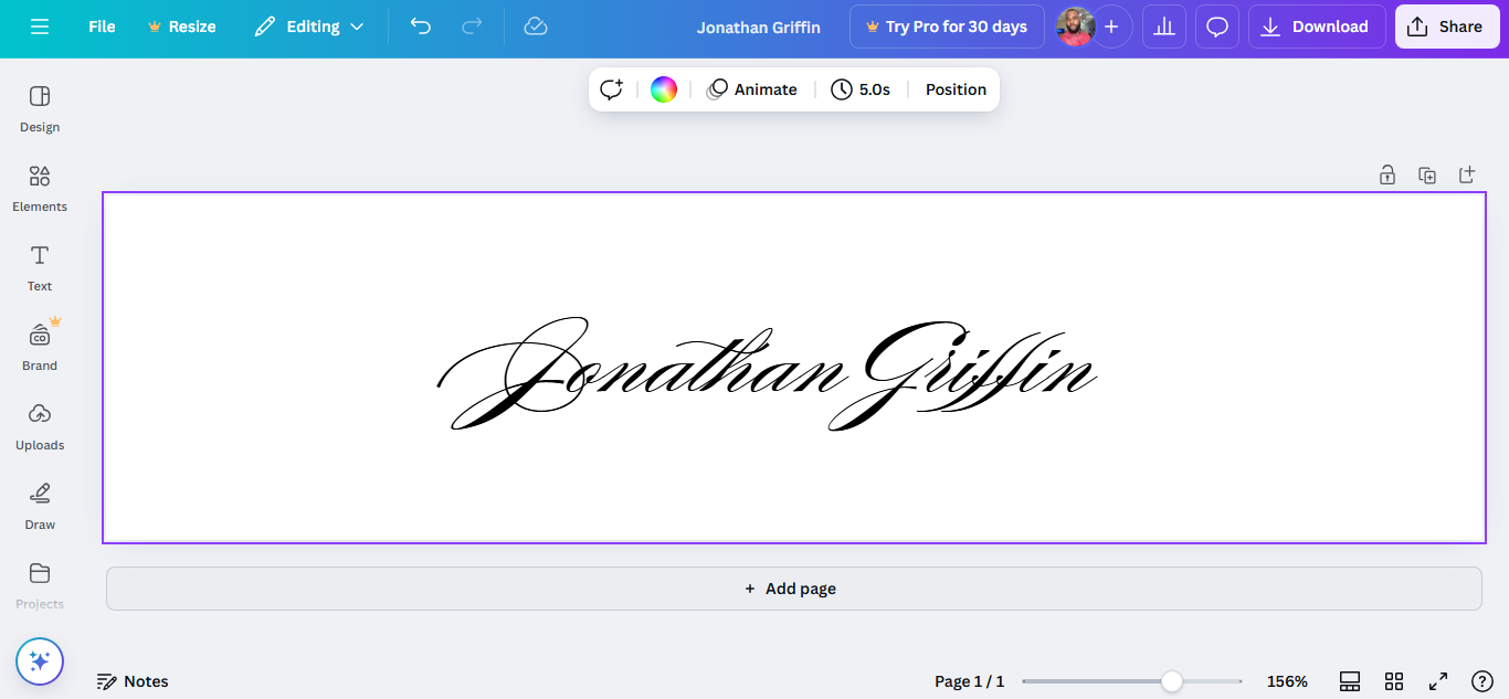 Concepteur de signature en ligne pour mon nom
