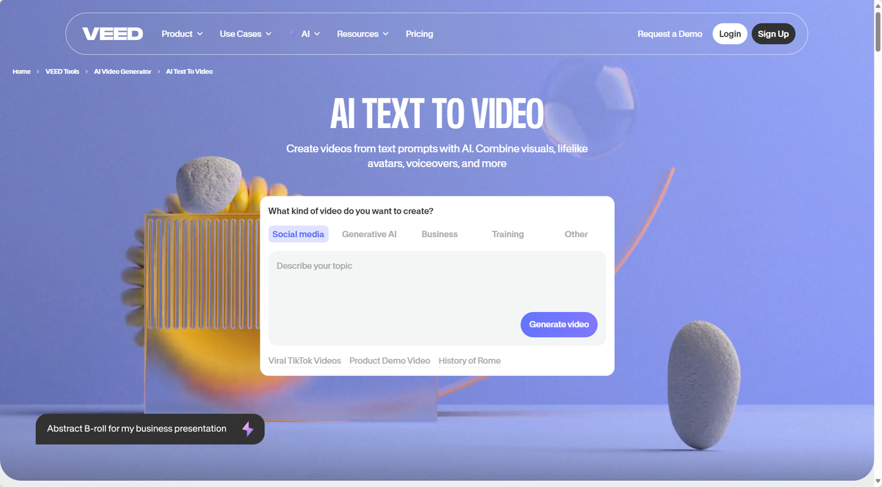 واجهة VEED.IO