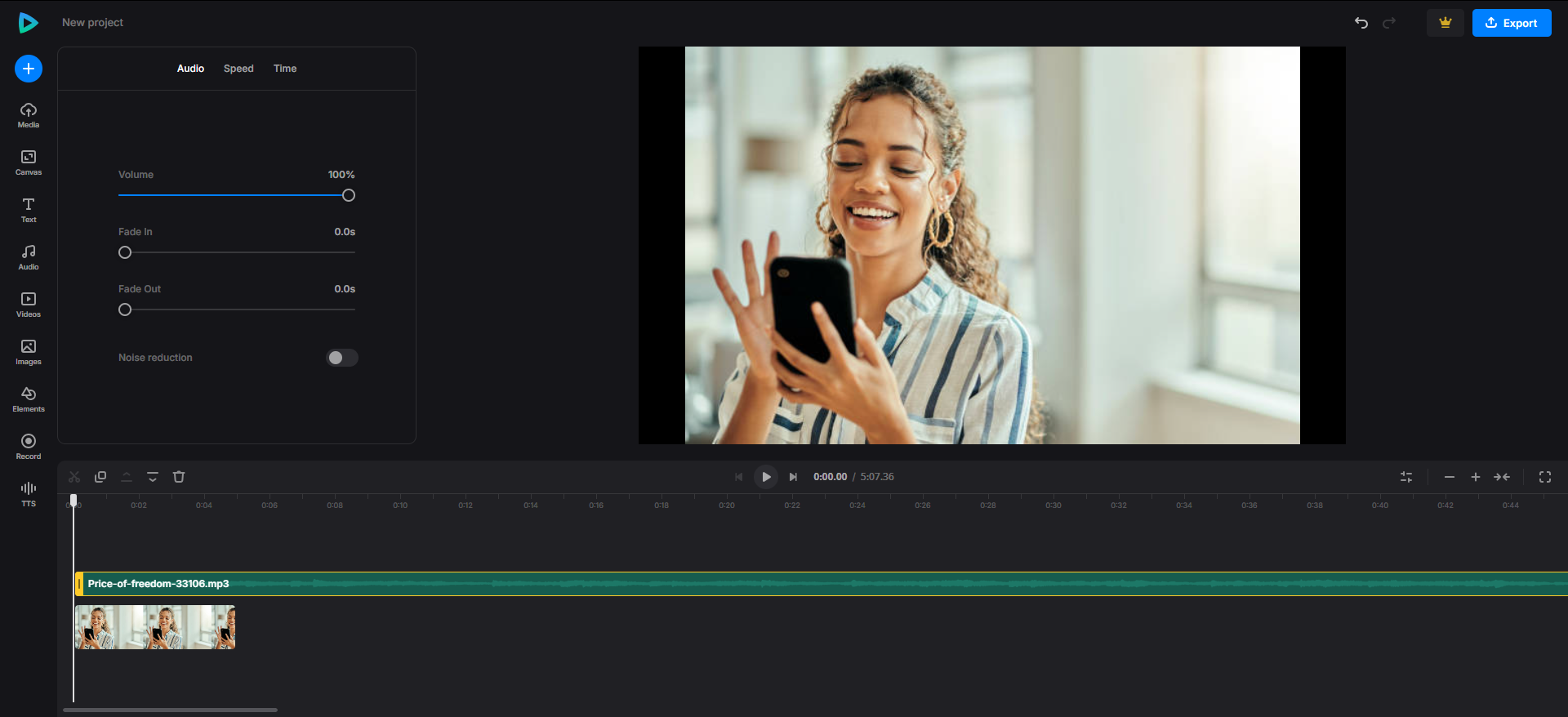 immagine al video maker con musica