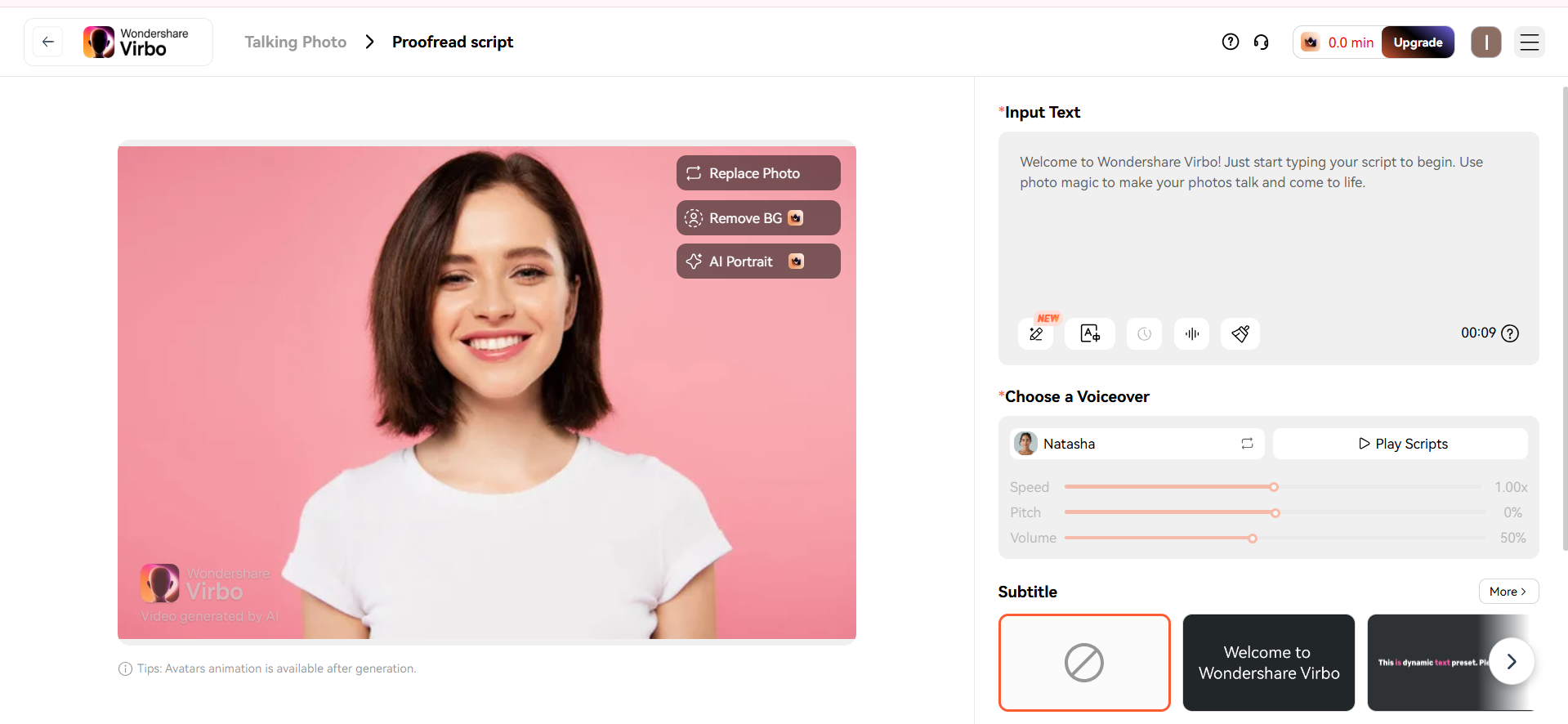 Won dershare Virboは、有名なAIアニメーション画像ジェネレーターです。