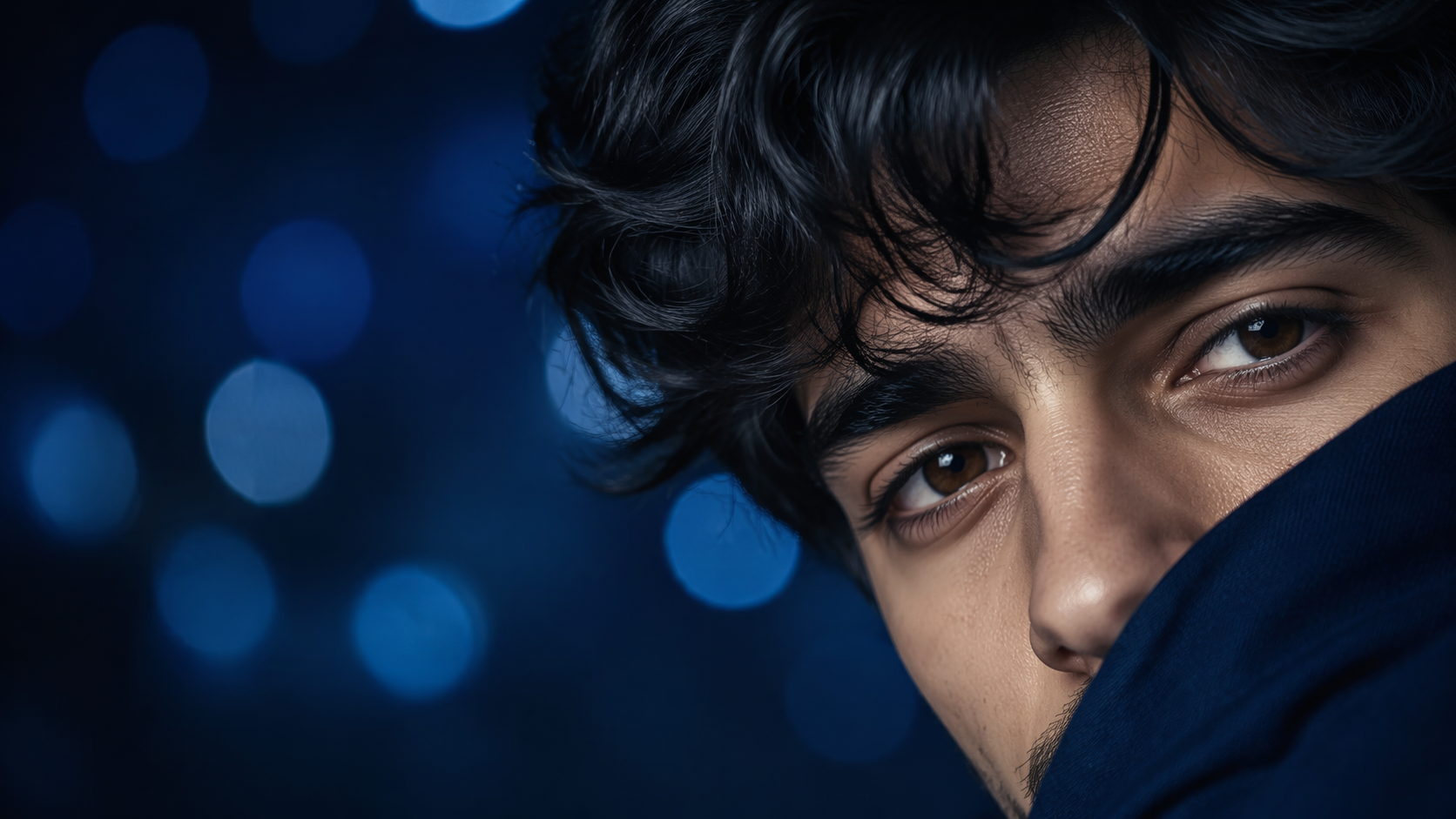 Dreamina Blue Close-Up Portrait DP Prompts prompt example 4: Profile Photo Crop