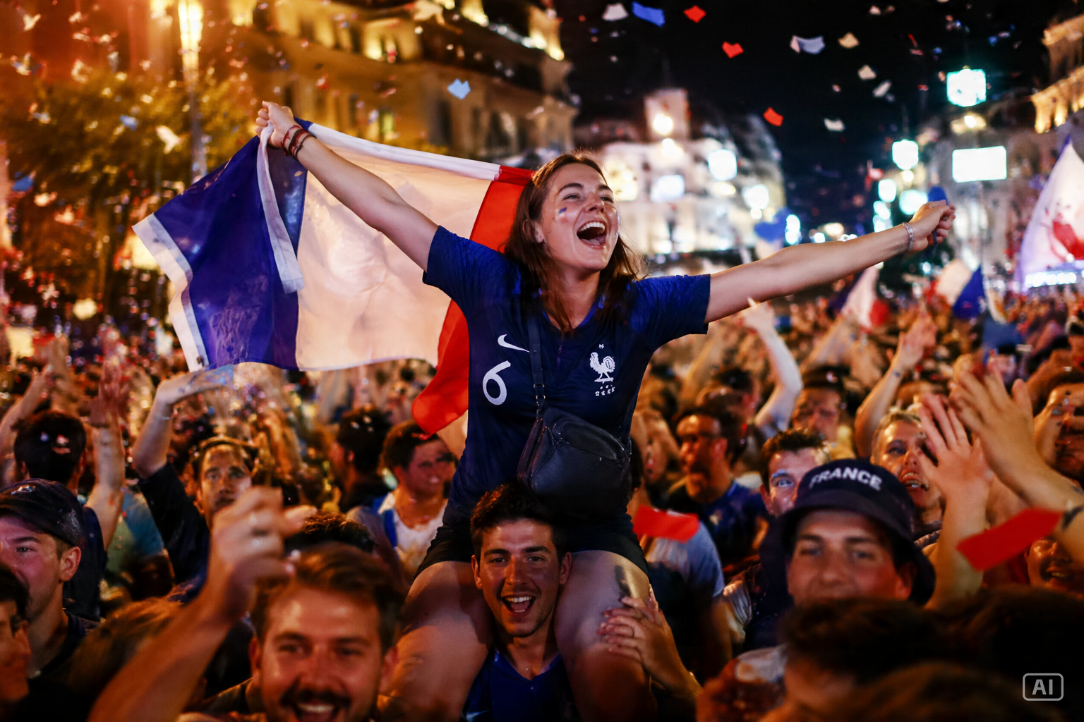 World Cup street celebration image generated by Pippit
