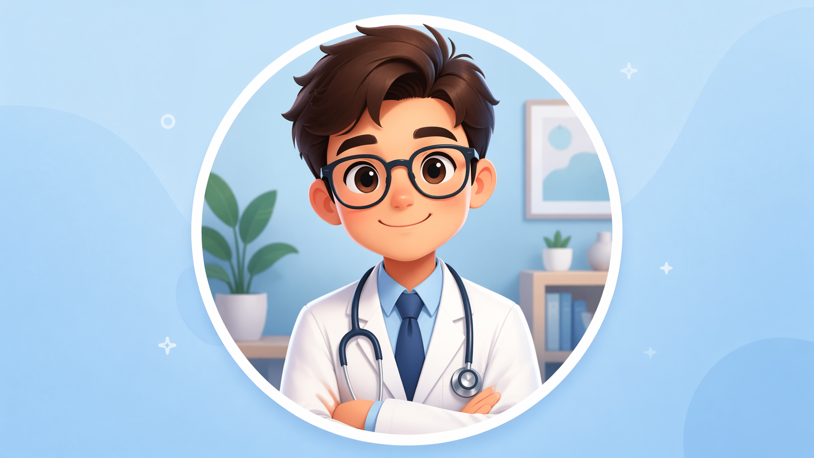 Dreamina doctor filter prompt example 6: Cute doctor avatar
