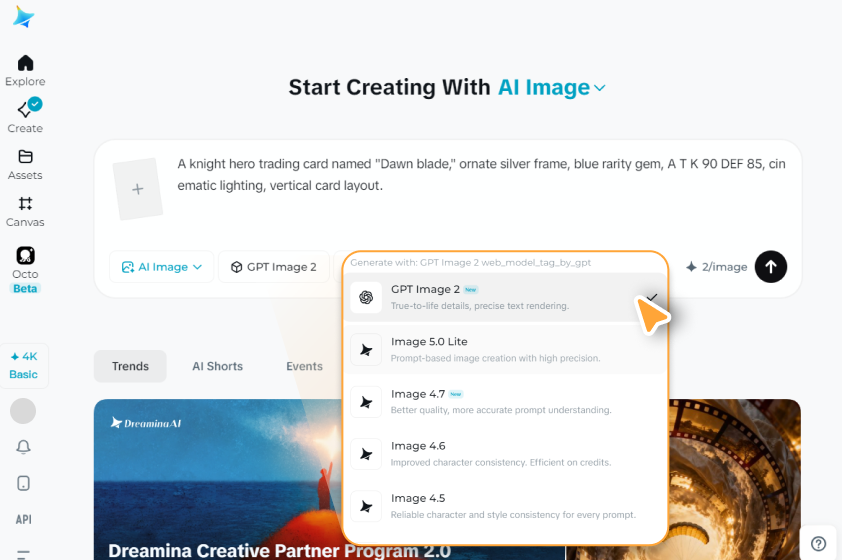Customize settings and generate