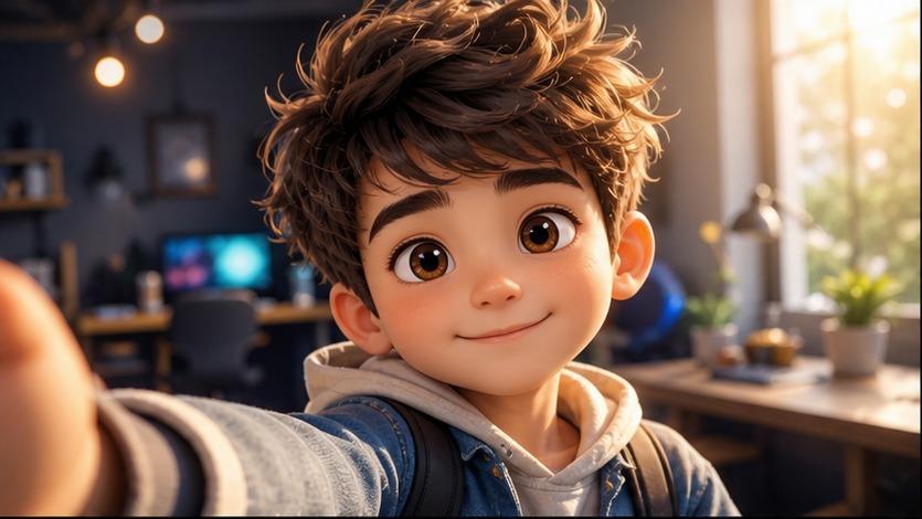 Prompt Seen Cartoon Boy example 1