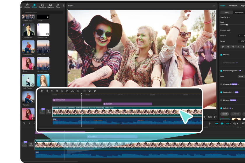 Editarea videoclipului utilizând instrumente avansate în creatorul de videoclipuri pentru festival CapCut