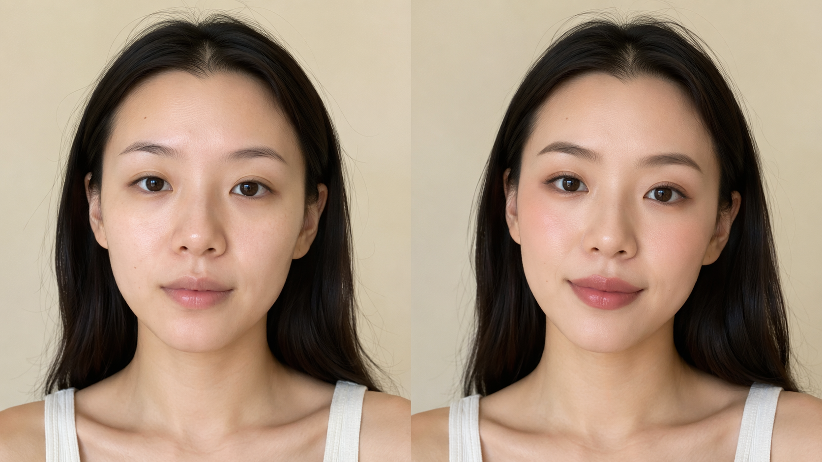 Dreamina virtual makeup try on prompt example 3: fresh everyday makeup try-on