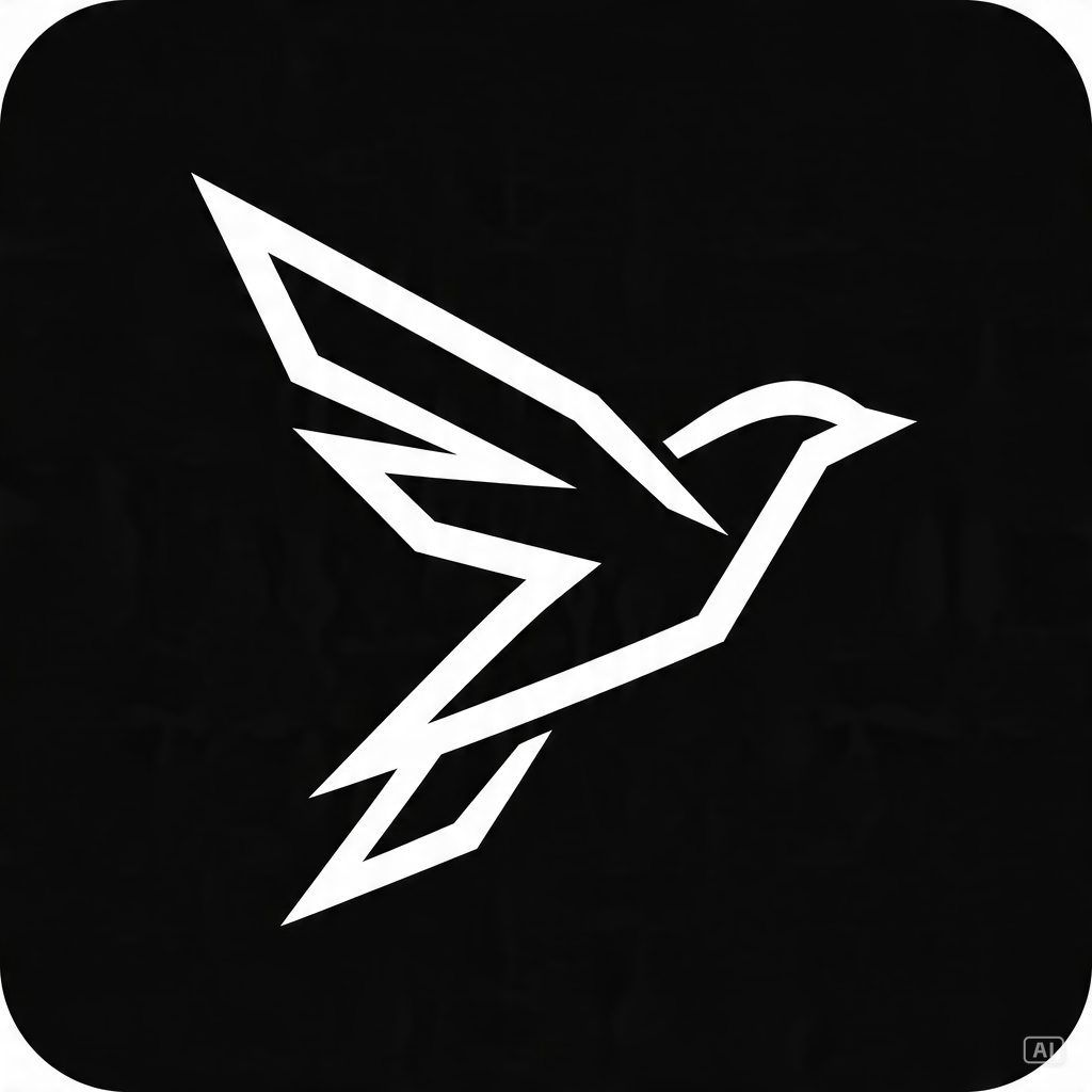Geometric bird tech app icon generated by Pippit