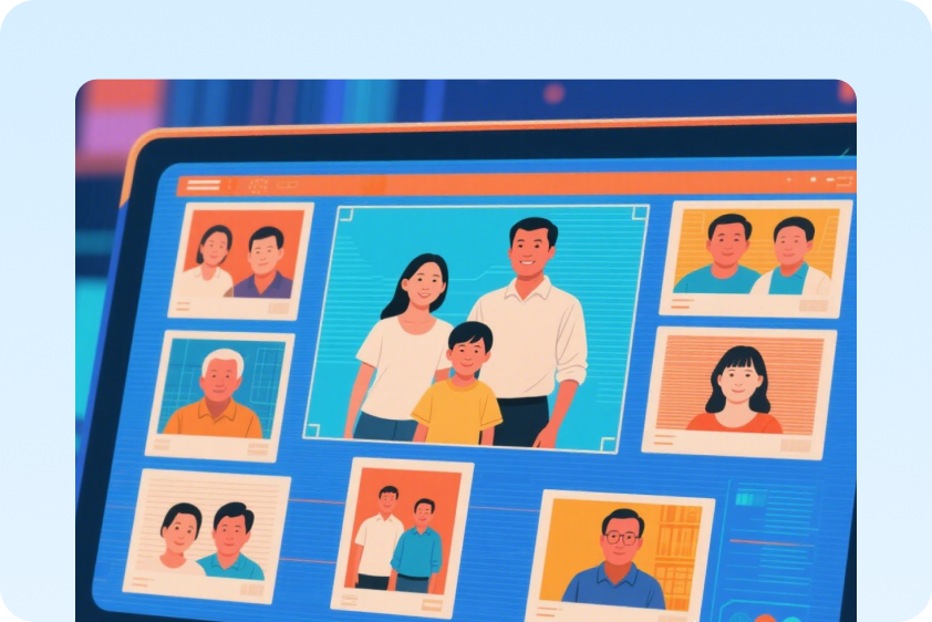 Gomma AI per foto di famiglia