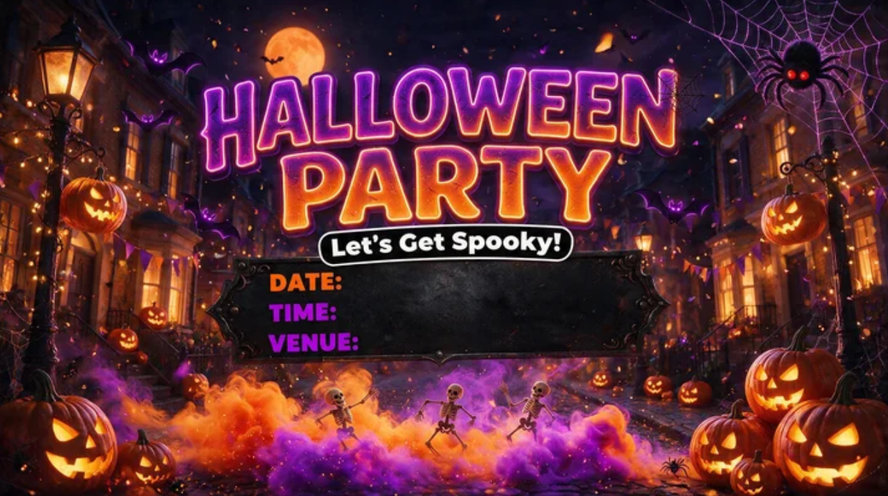 Halloween party poster