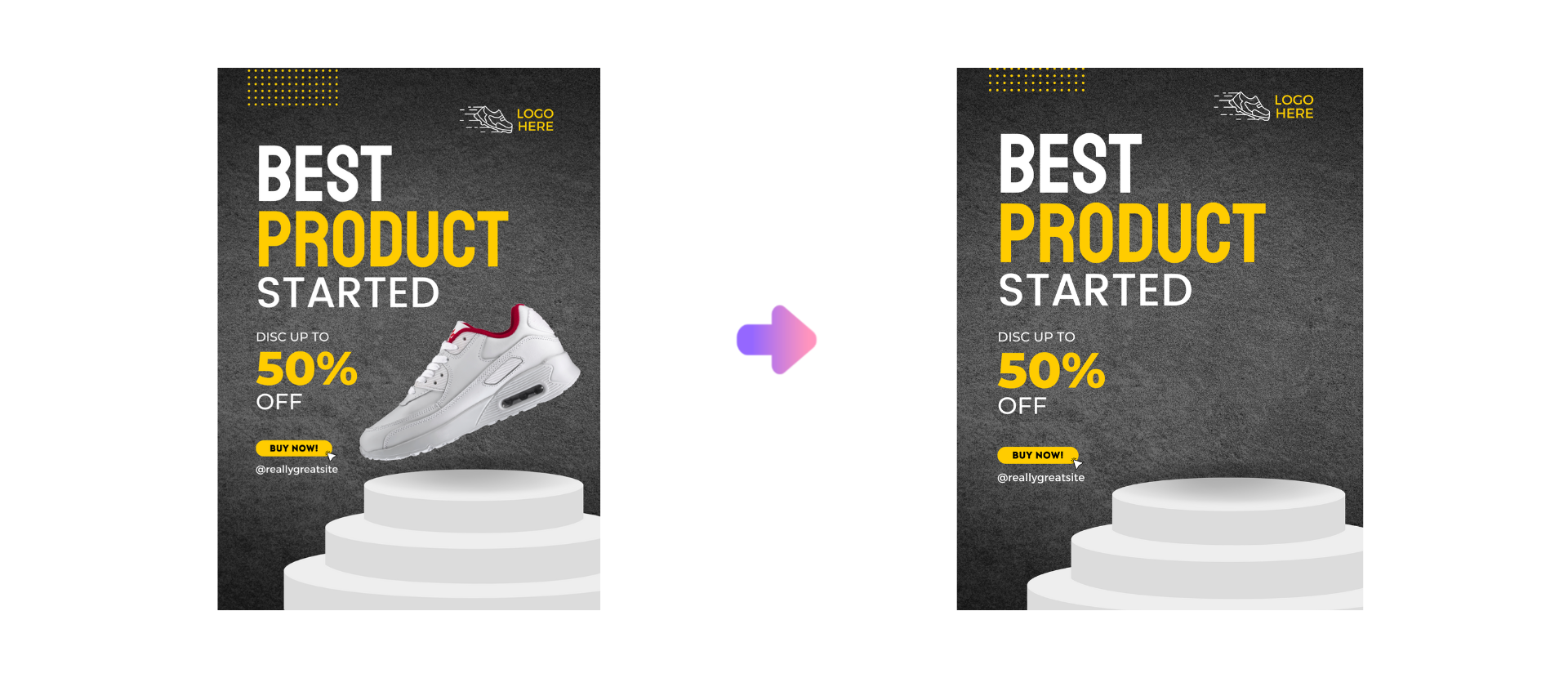 poster voor nieuw product