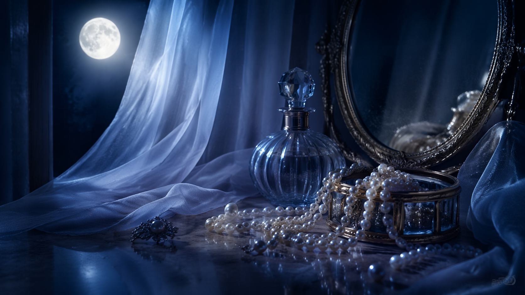 Dreamina AI moonlight filter prompt halimbawa 6: Dreamy Night Silhouette