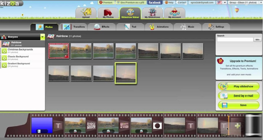Kizoa editor