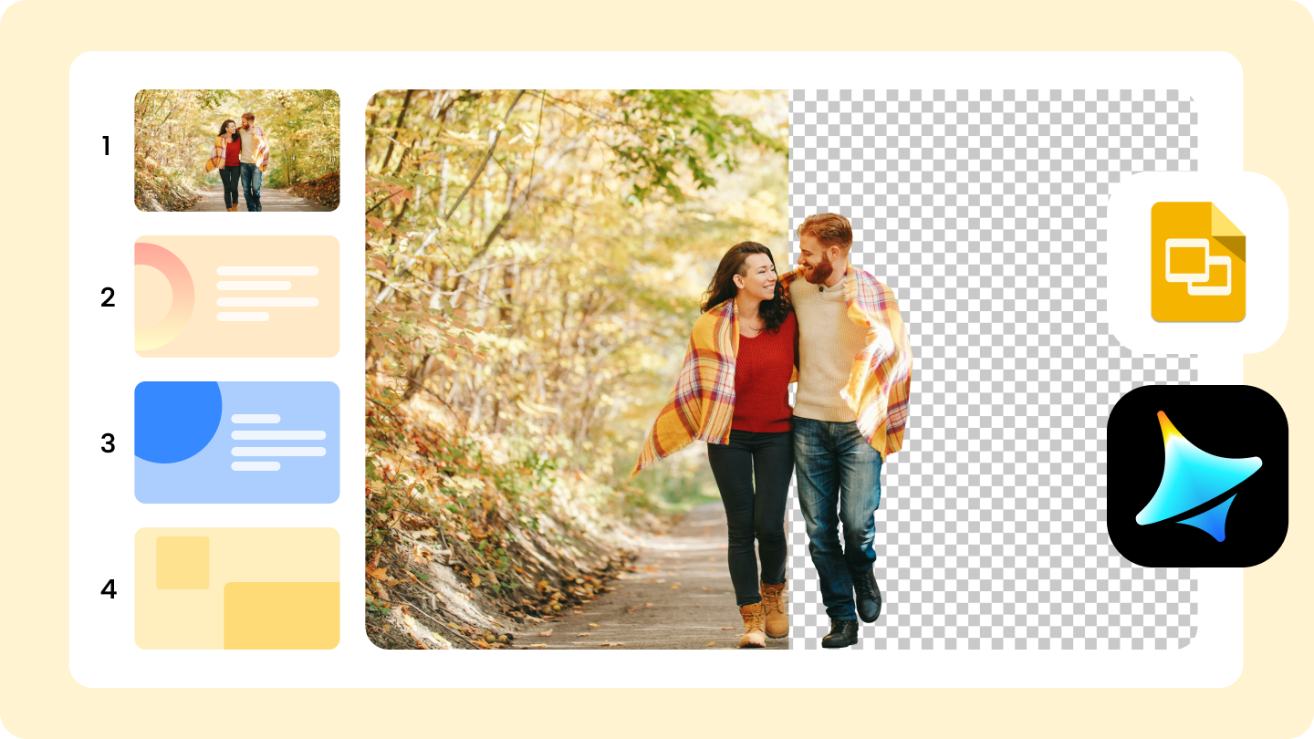 verwijder afbeelding achtergrond google slides