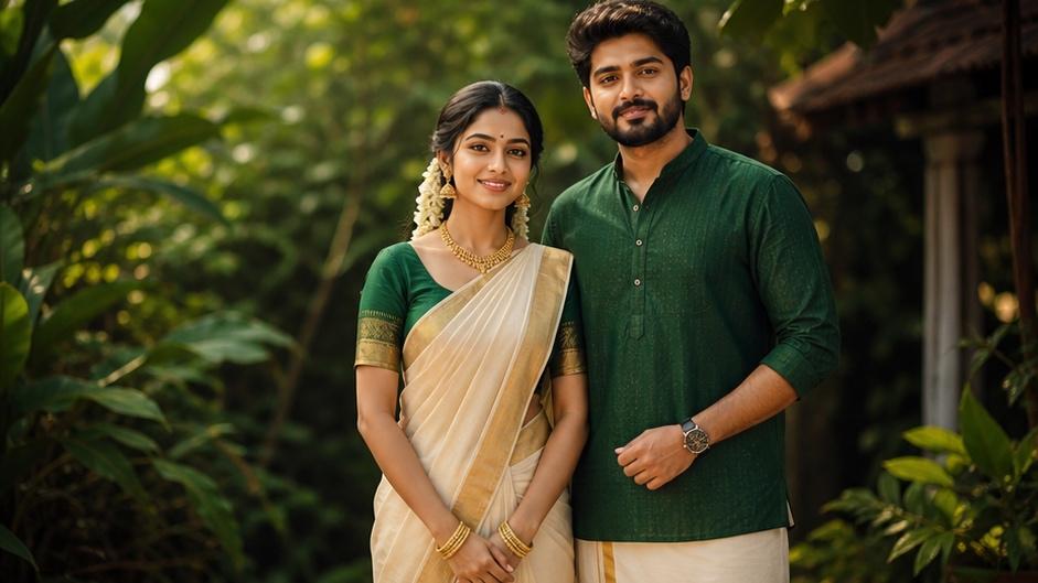 Prompt Seen Kerala Style Couple AI Photo Prompts hero image