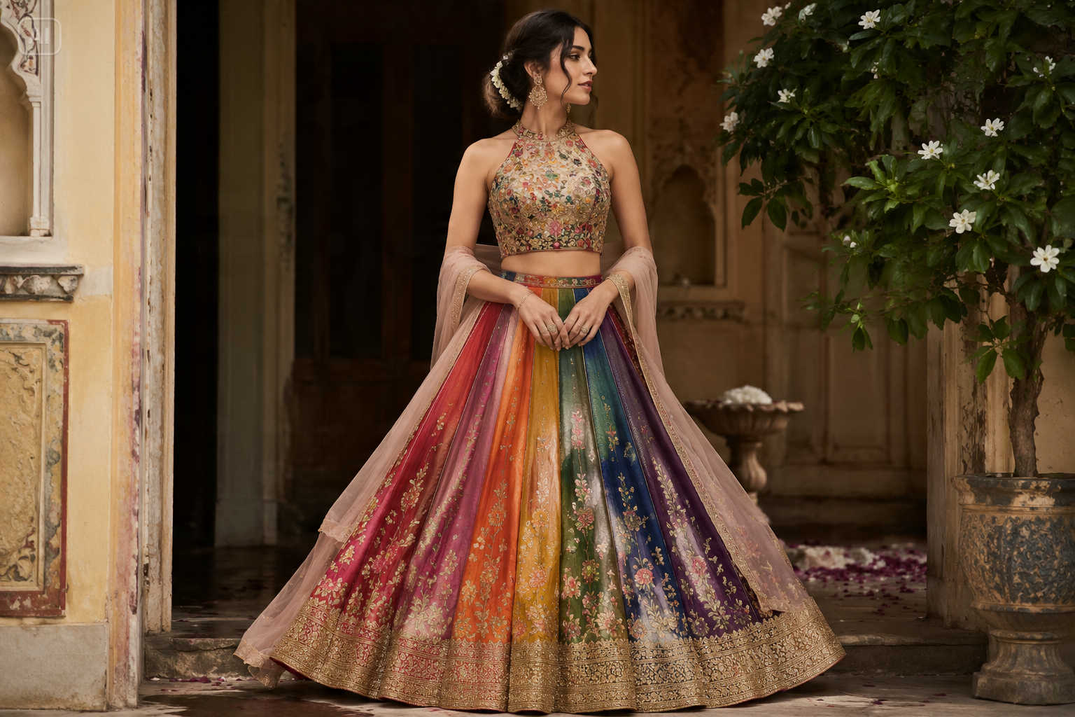 snabb sett tjej lehenga