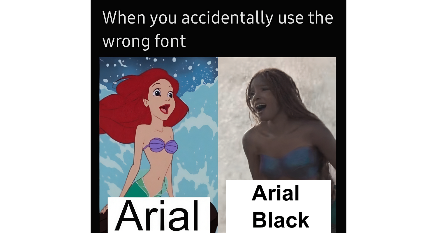 Arial Fon hitam