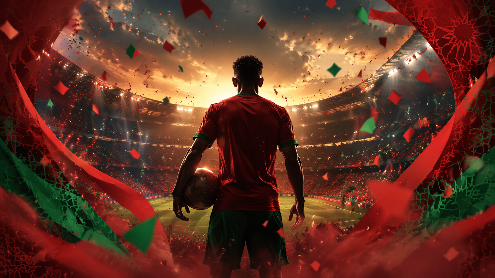 Dreamina cuartos de final copa del mundo 2026 póster ai ejemplo rápido 1: Marruecos vs Francia Póster