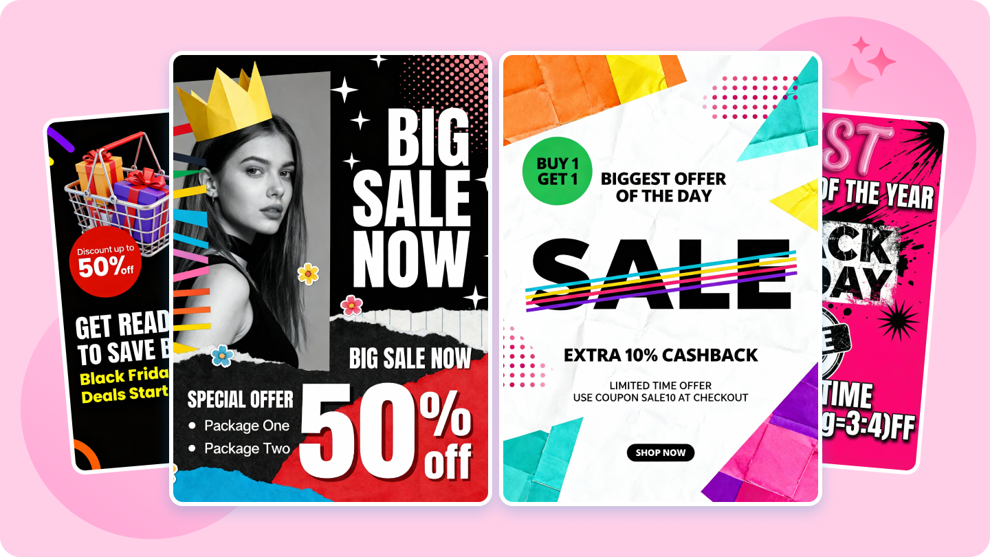 Ideas de diseño de carteles de venta modernos para campañas de alta conversión