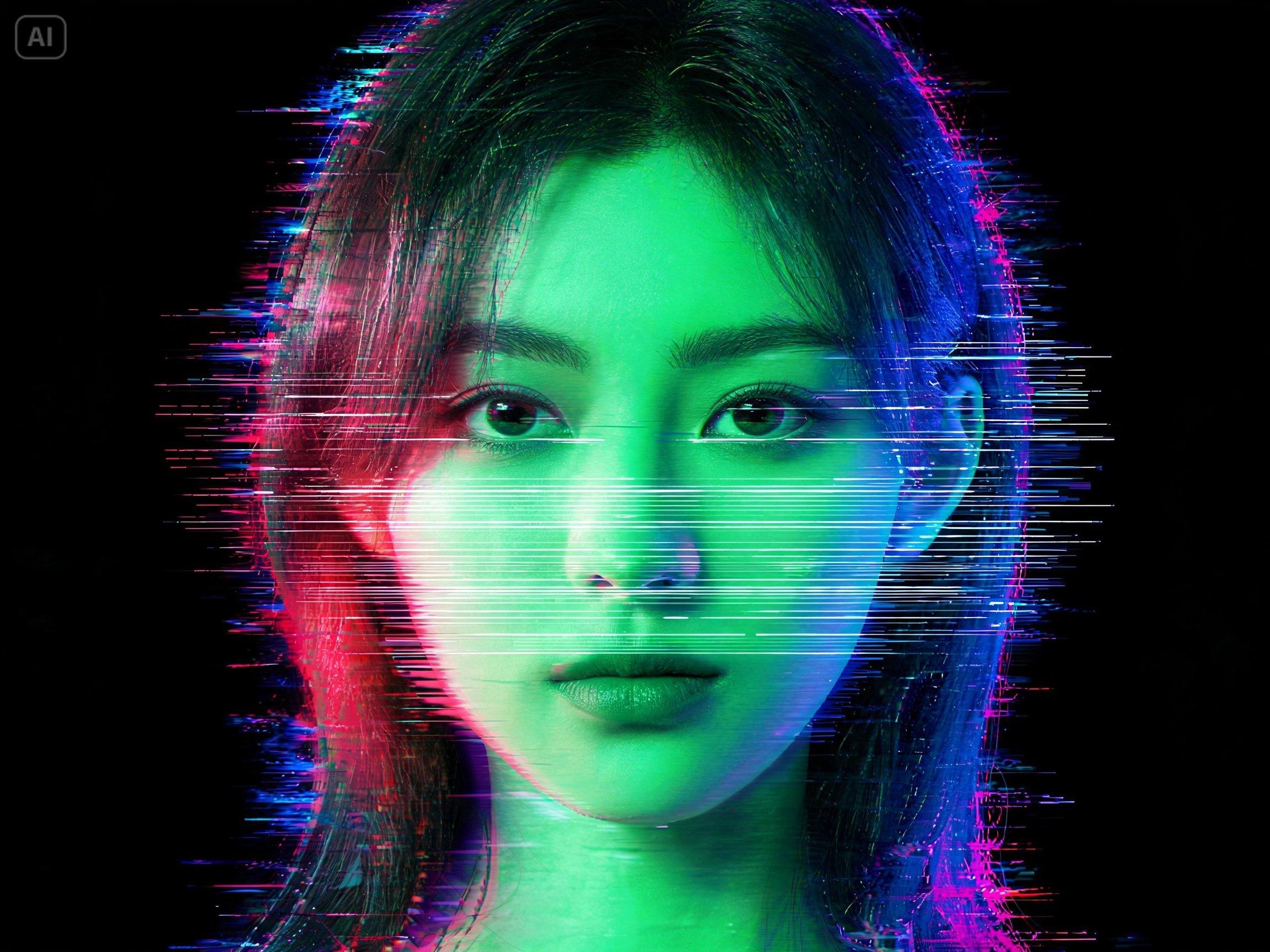Solicitud de un retrato dividido de canal RGB
