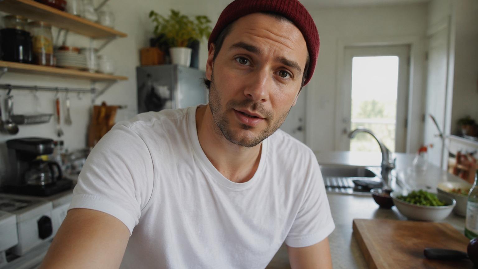Dreamina remove hat from video prompt example 2: Repair the background naturally