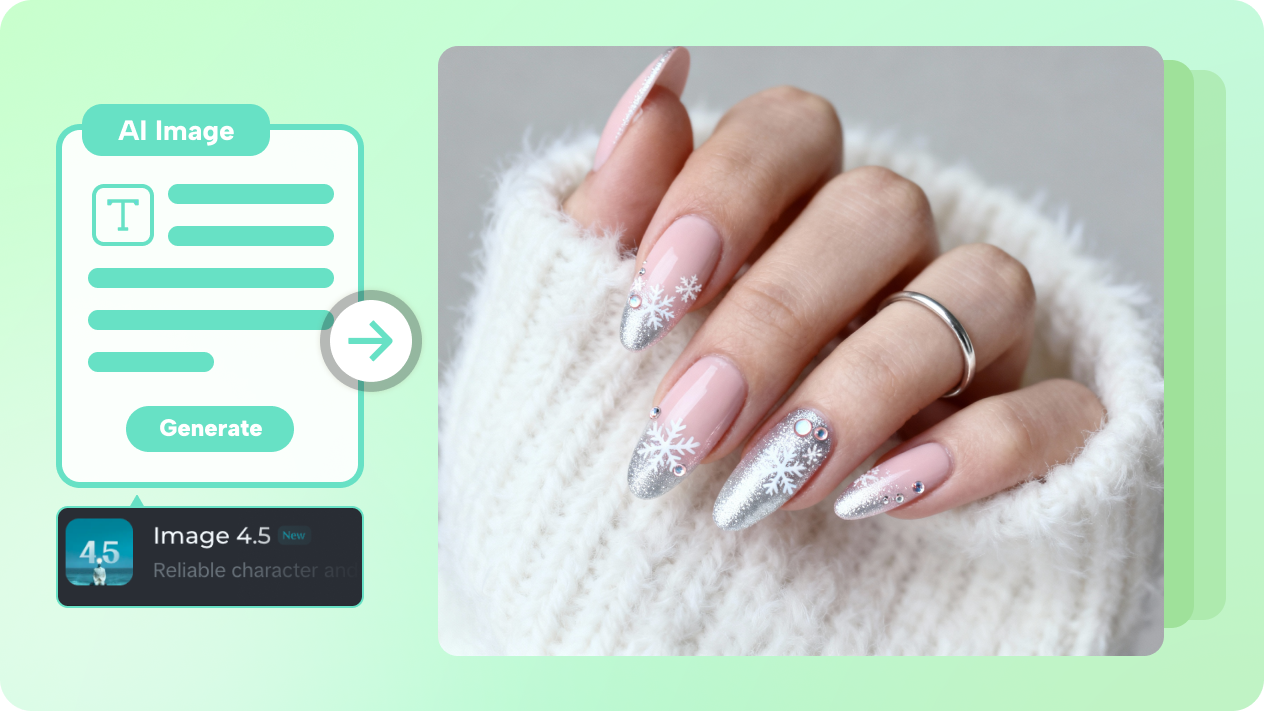 generează nail art unic din descrierile creative