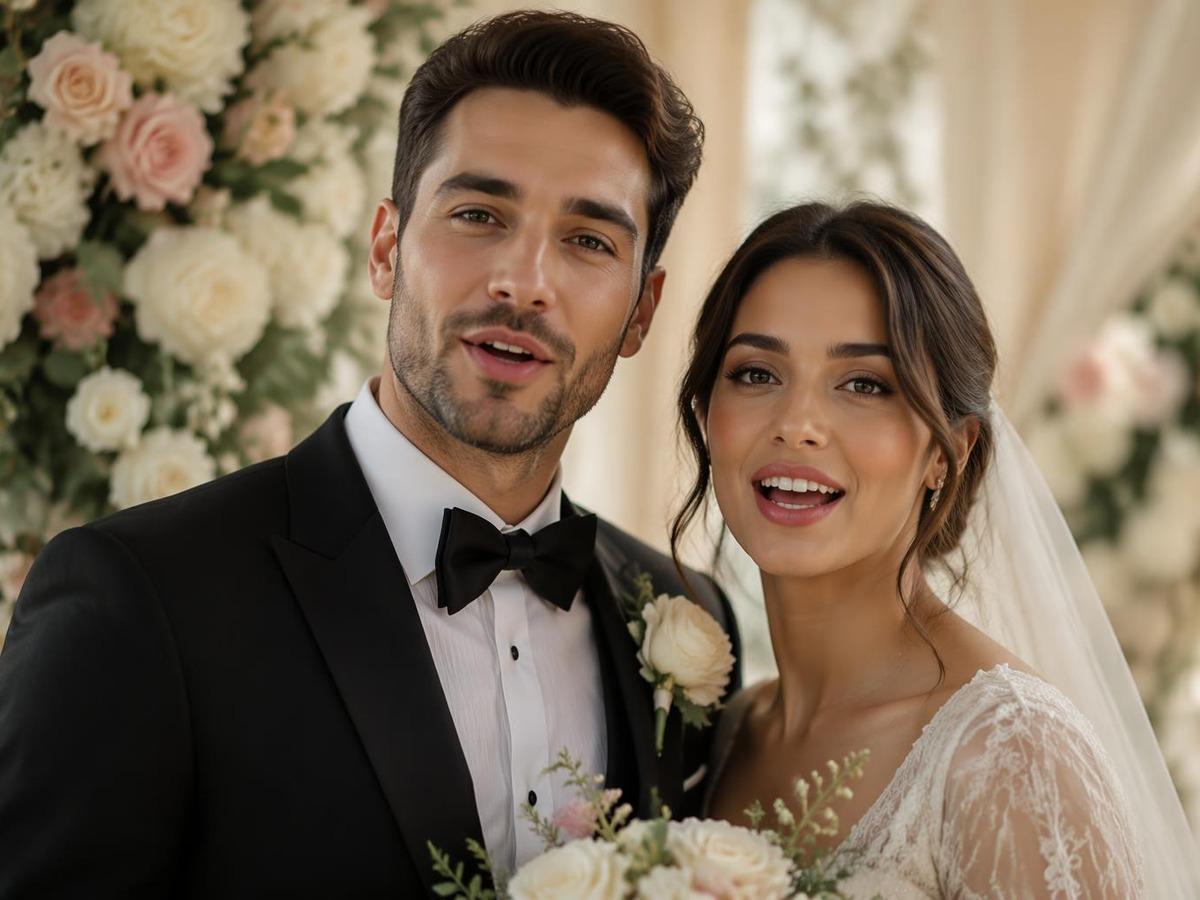 Foto de boda hablando de IA, cubierta de aviso 3 en 4: 3