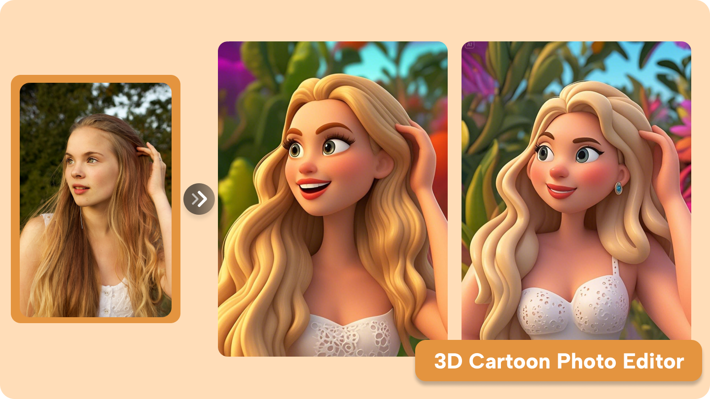 3d cartoon na editor ng larawan online