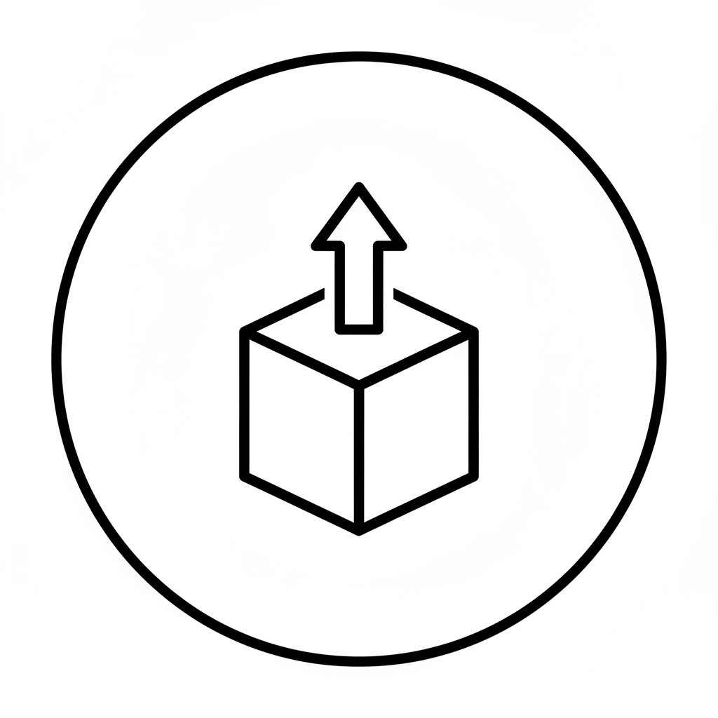Icono de micro paso - Exportar (flecha fuera de la caja).