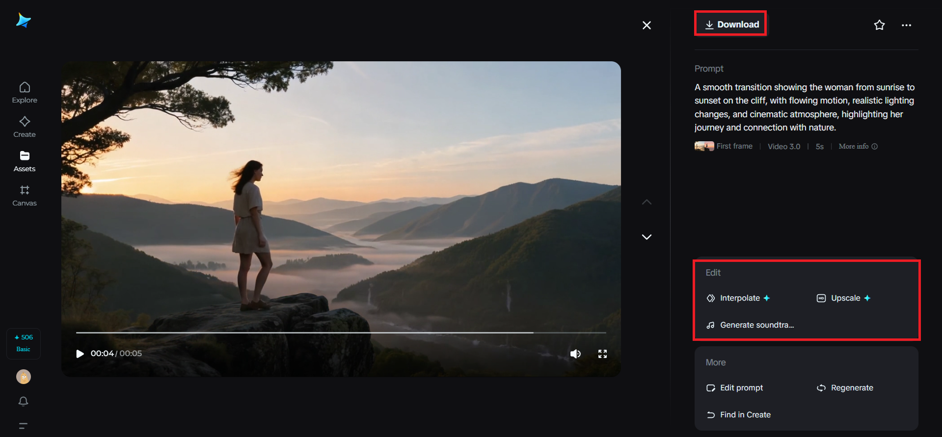 Modifiez et téléchargez la vidéo.