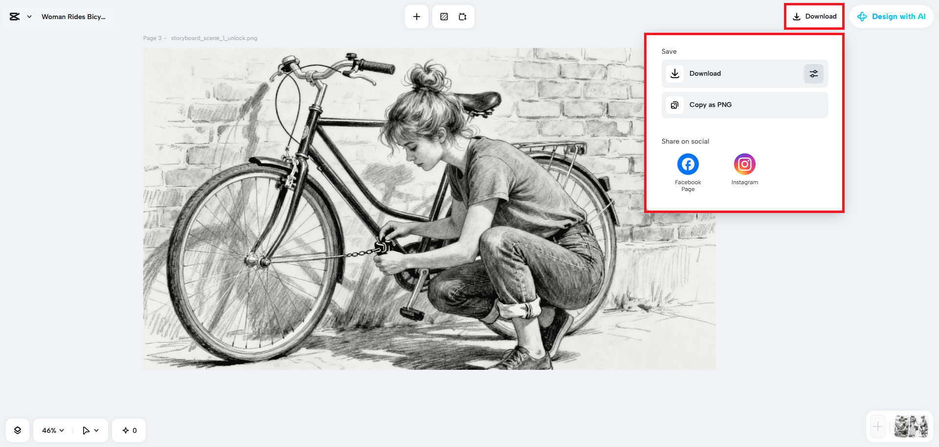 Eksportuj swój projekt storyboardu