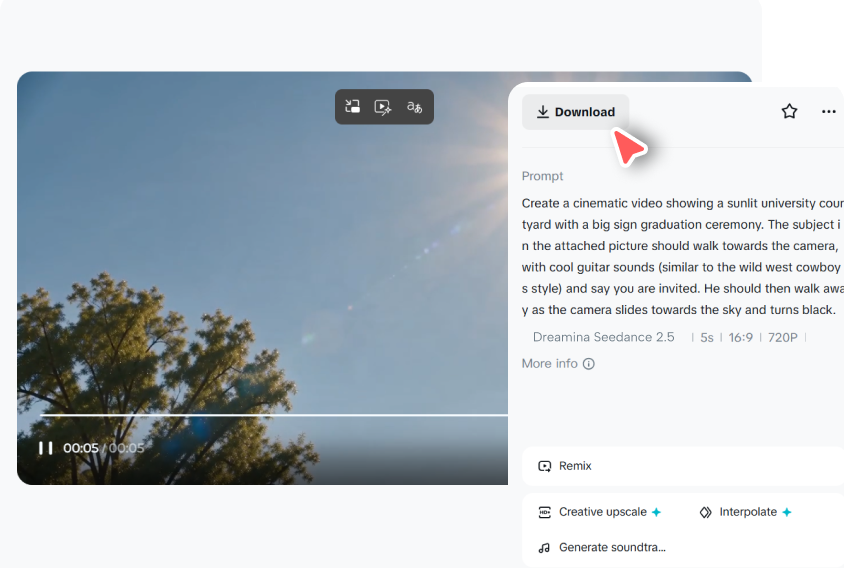 Download het laatste filmische item