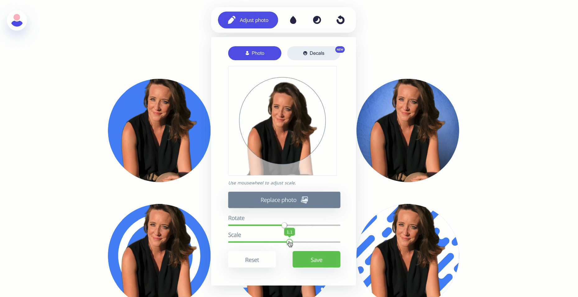 Інтерфейс PFPMaker - легкий спосіб створення стильних профільних фото для Whatsapp.
