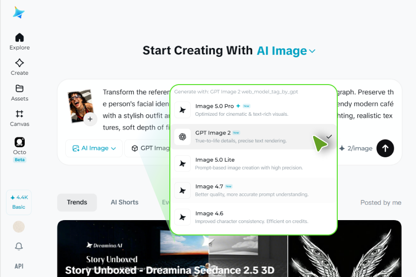 Choose settings and generate