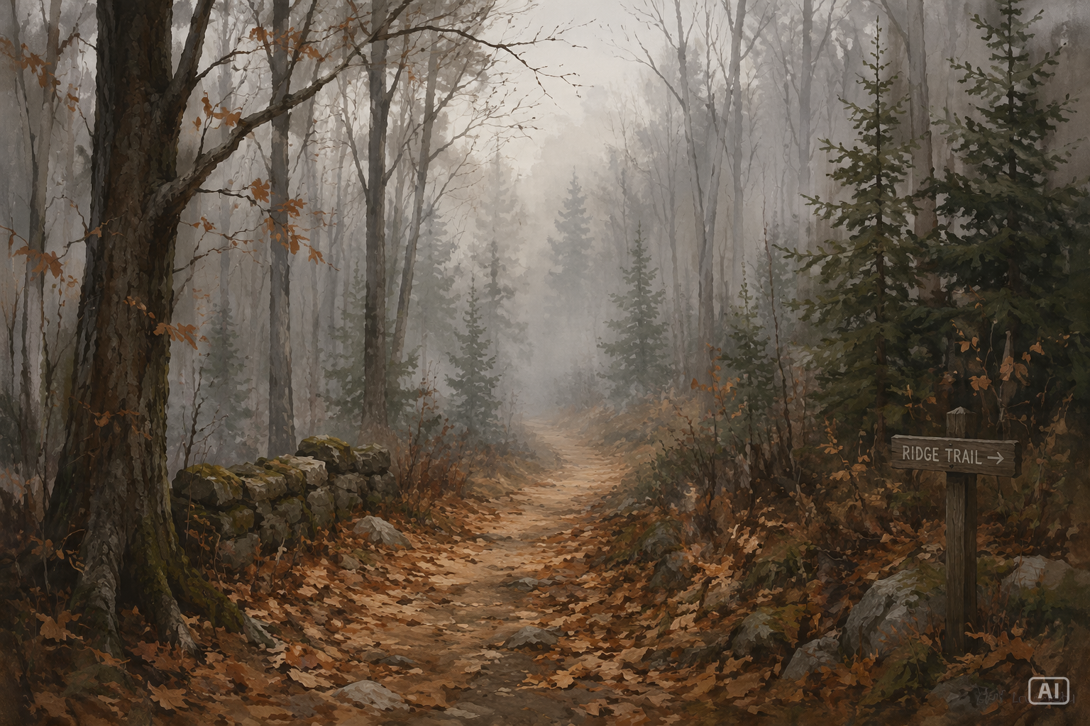 Foggy forest art prompt generated by Pippit