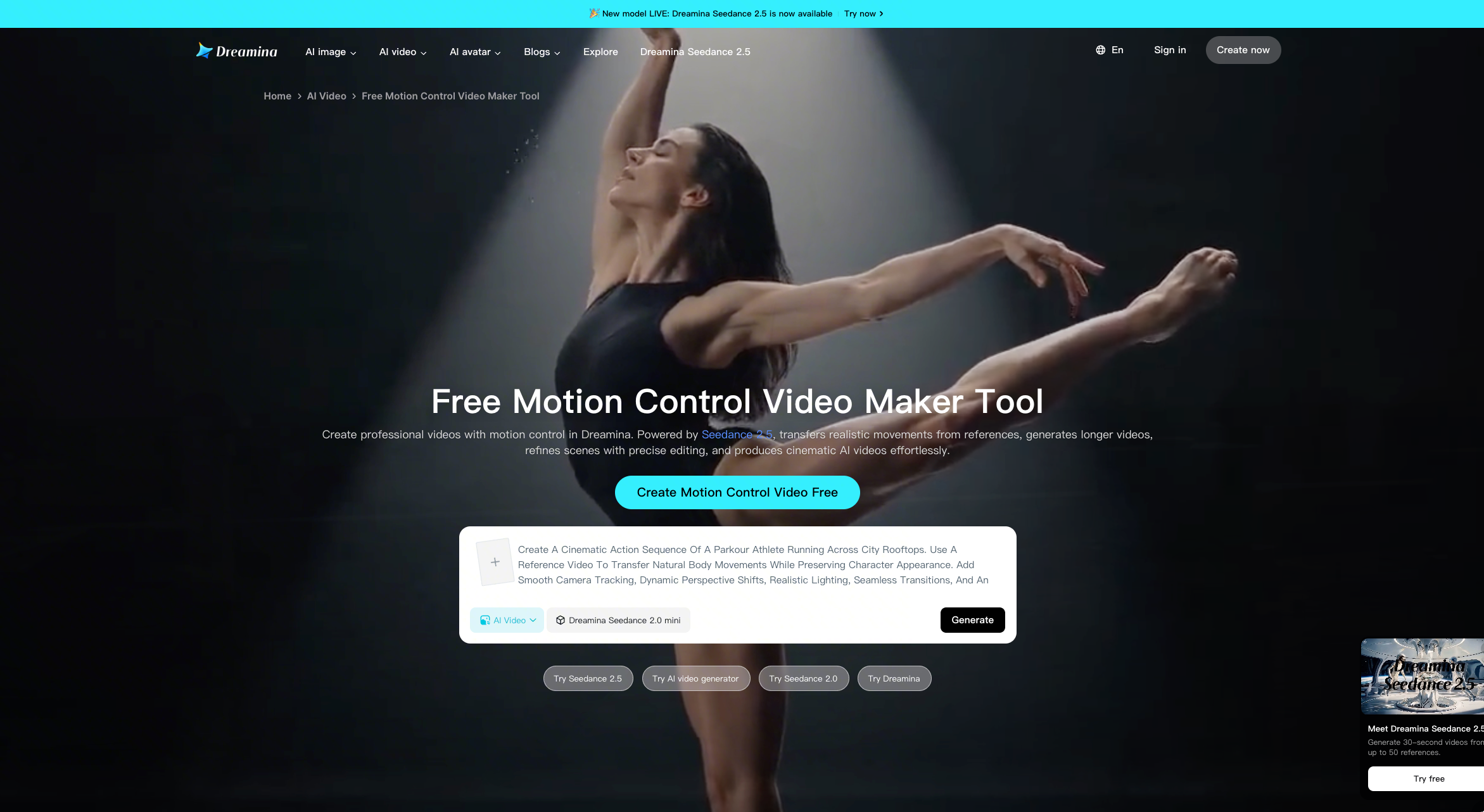 Dreamina: best for multi-reference dance direction and shot refinement