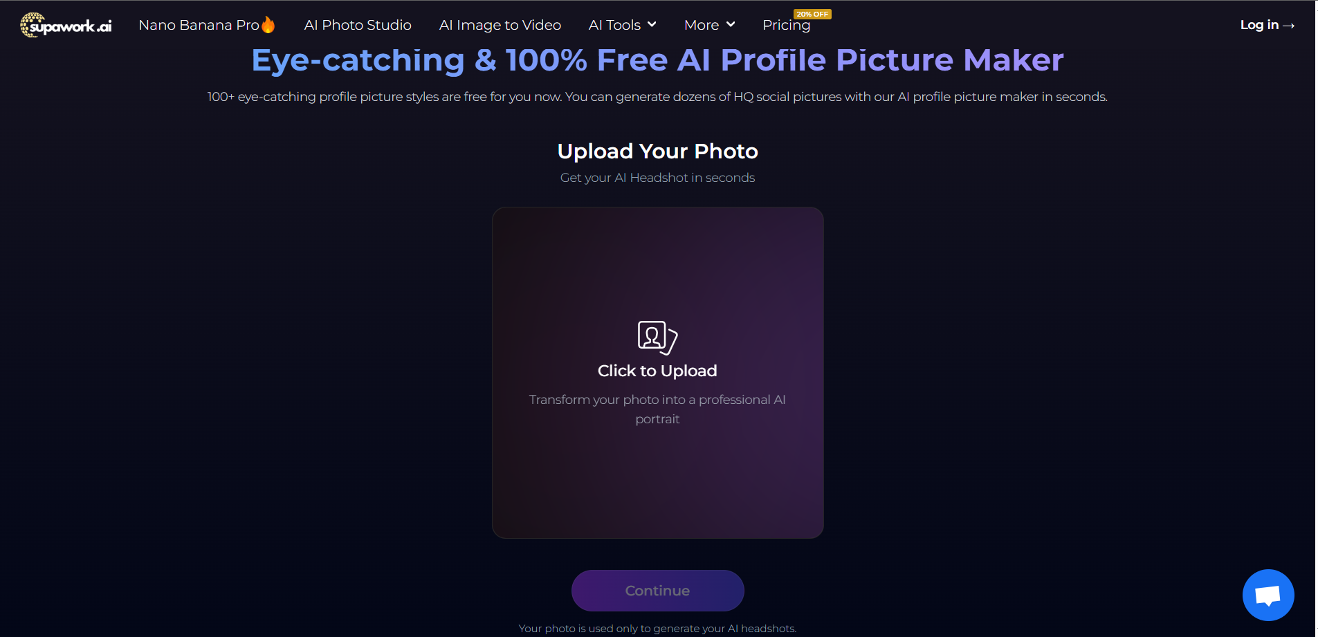 Supawork AI creador de fotos de perfil de WhatsApp