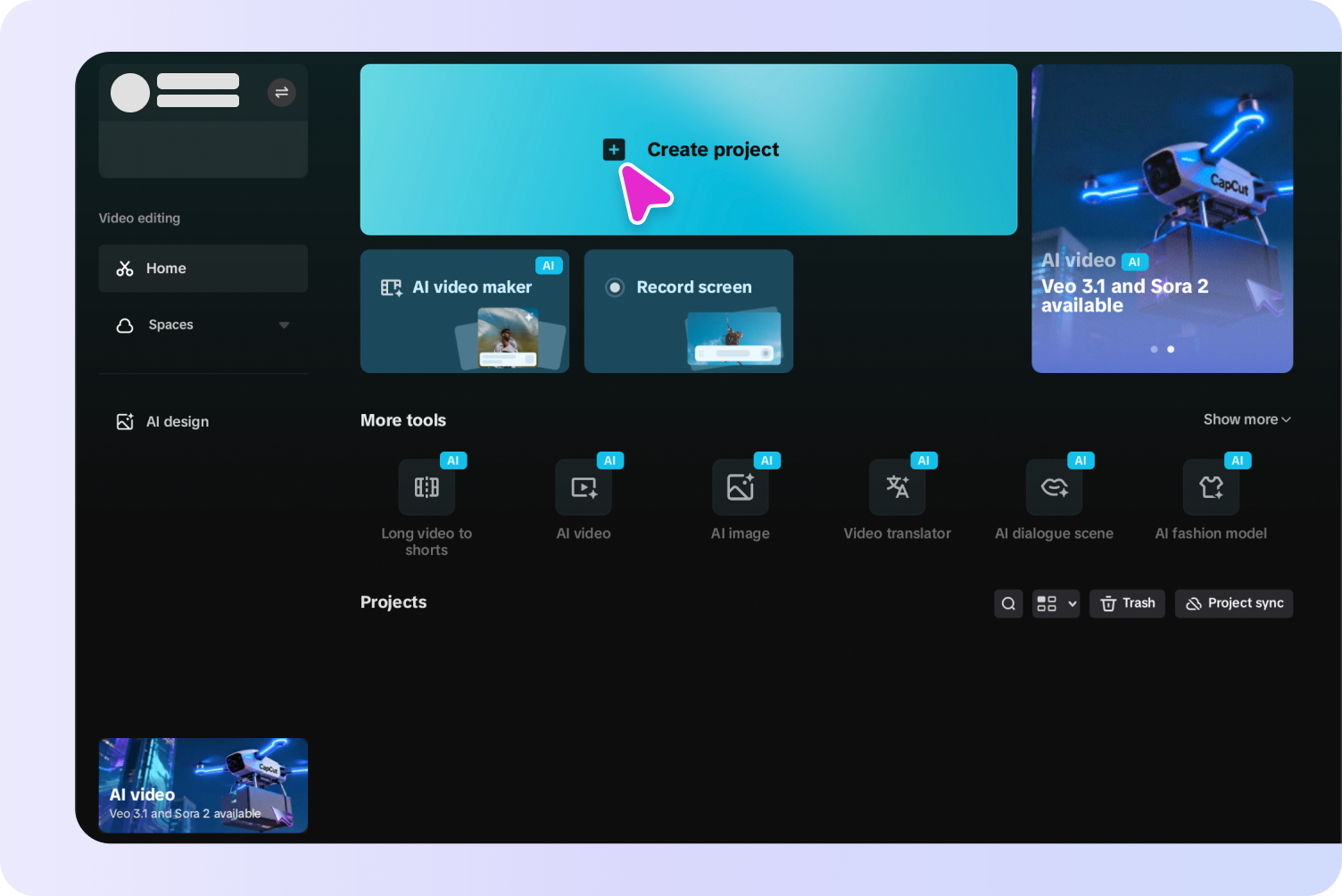 Como enviar mídia para o editor de vídeo de desktop CapCut