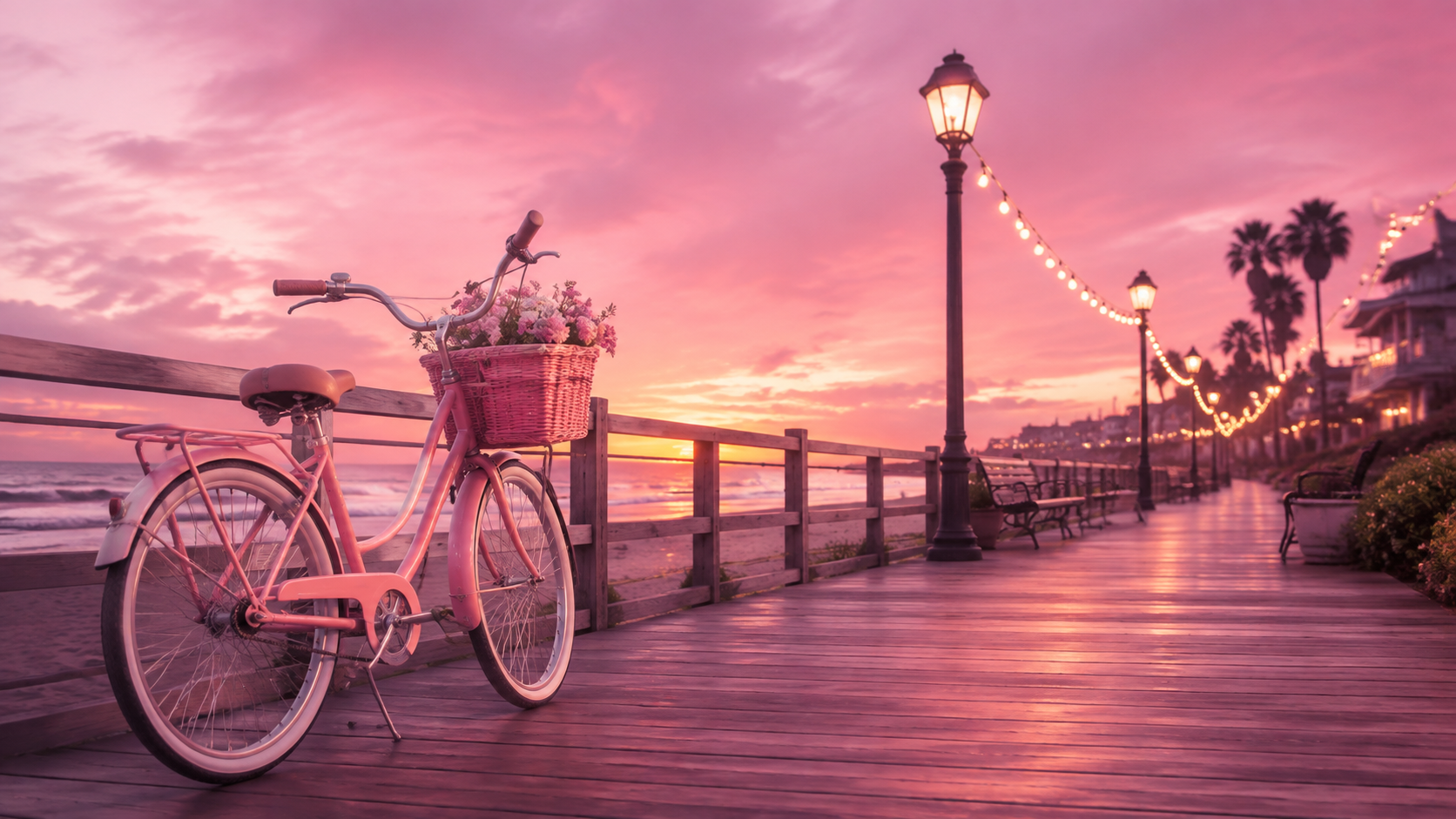 Neon Pink Boardwalk Ride