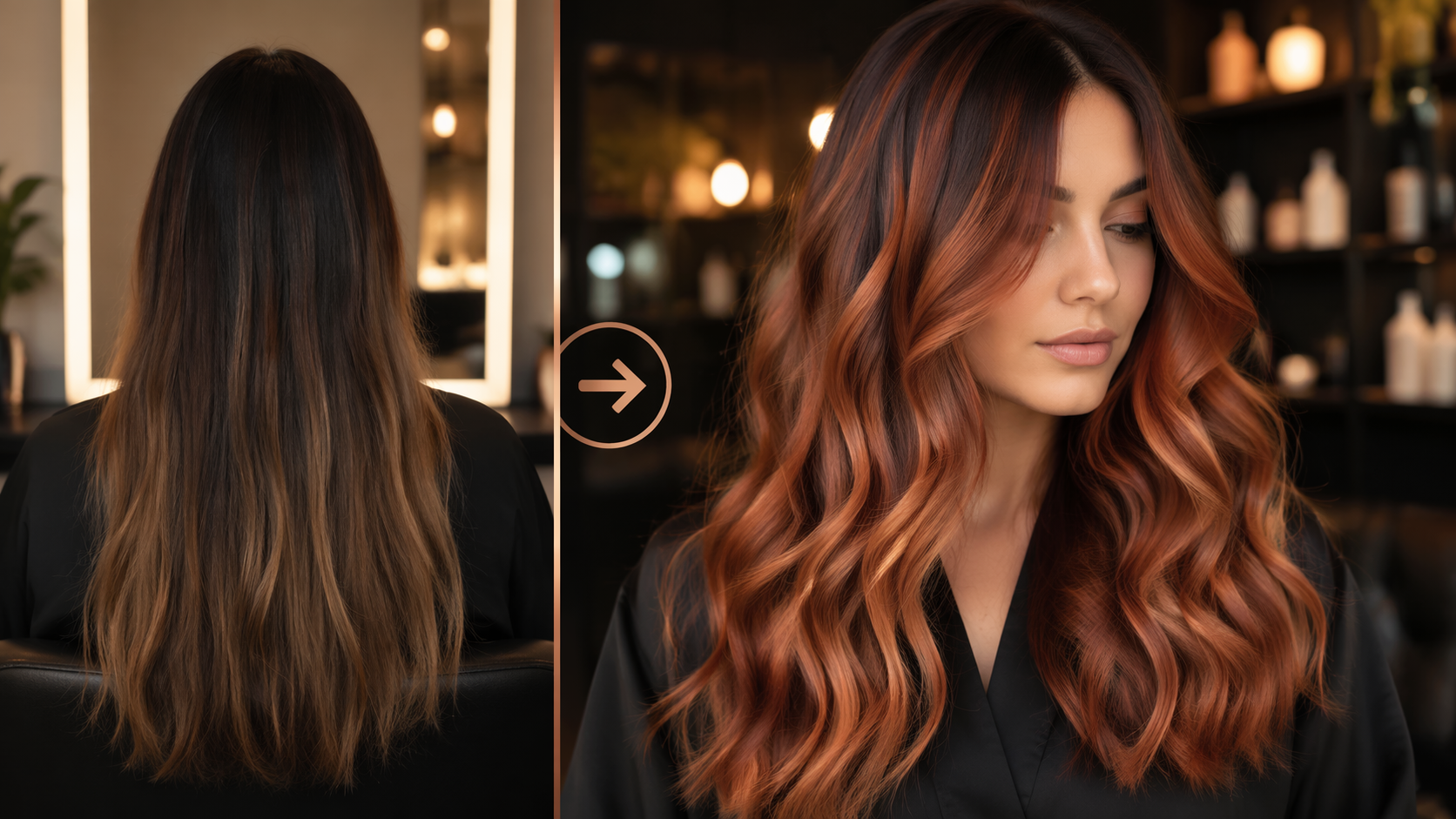 Dreamina Hair Color Prompts prompt example 2: Copper Glow Portrait