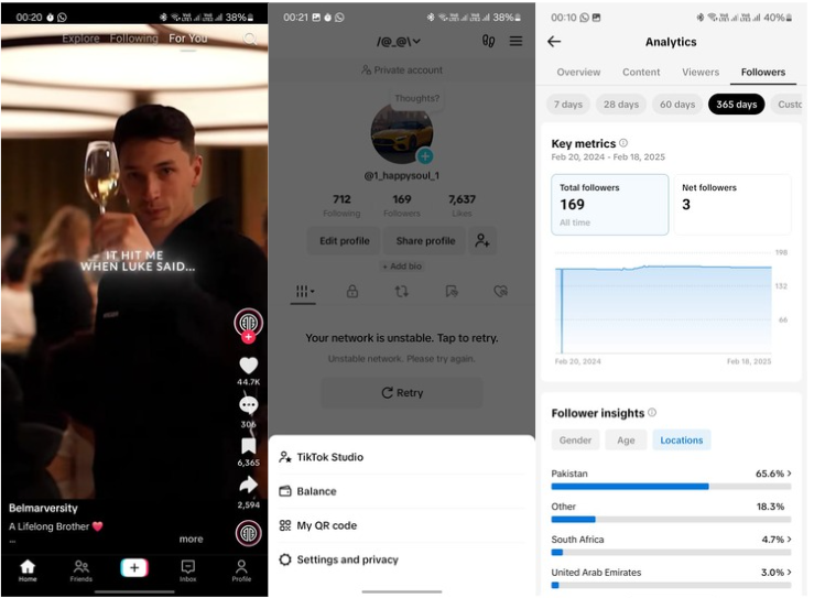 Montrant comment voir les analyses TikTok dans l'application mobile