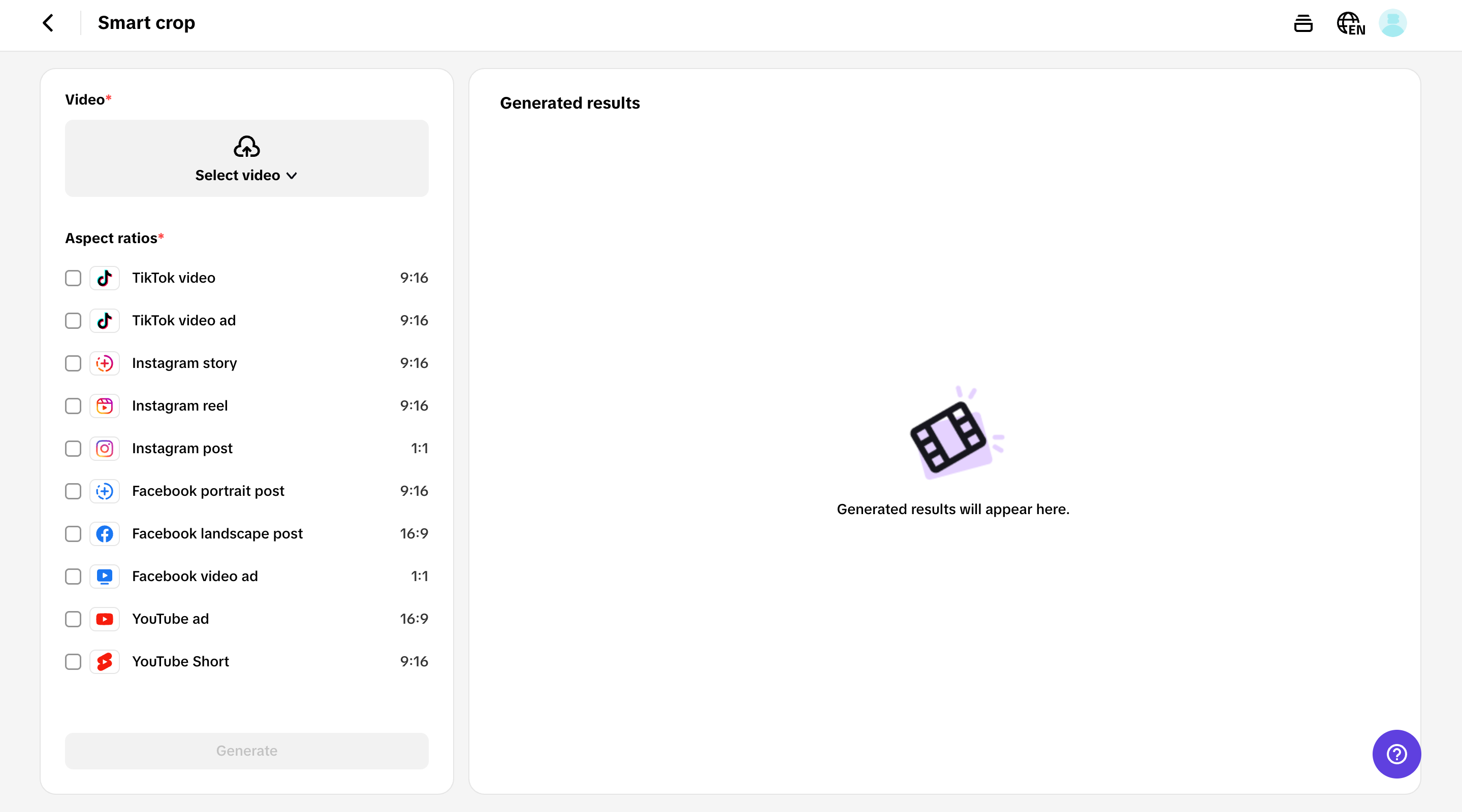 Multiple aspect ratios