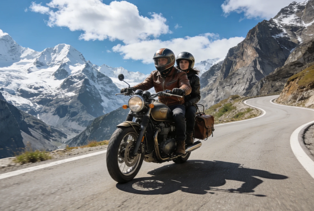 Prompt per le coppie in un viaggio in bicicletta in montagna