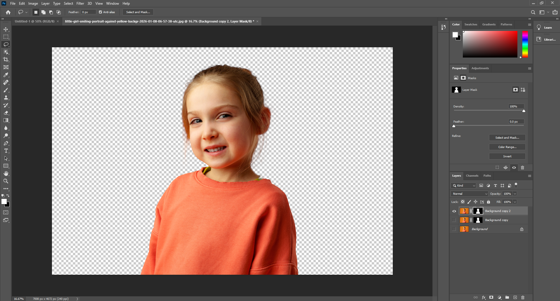 Exportar una imagen transparente