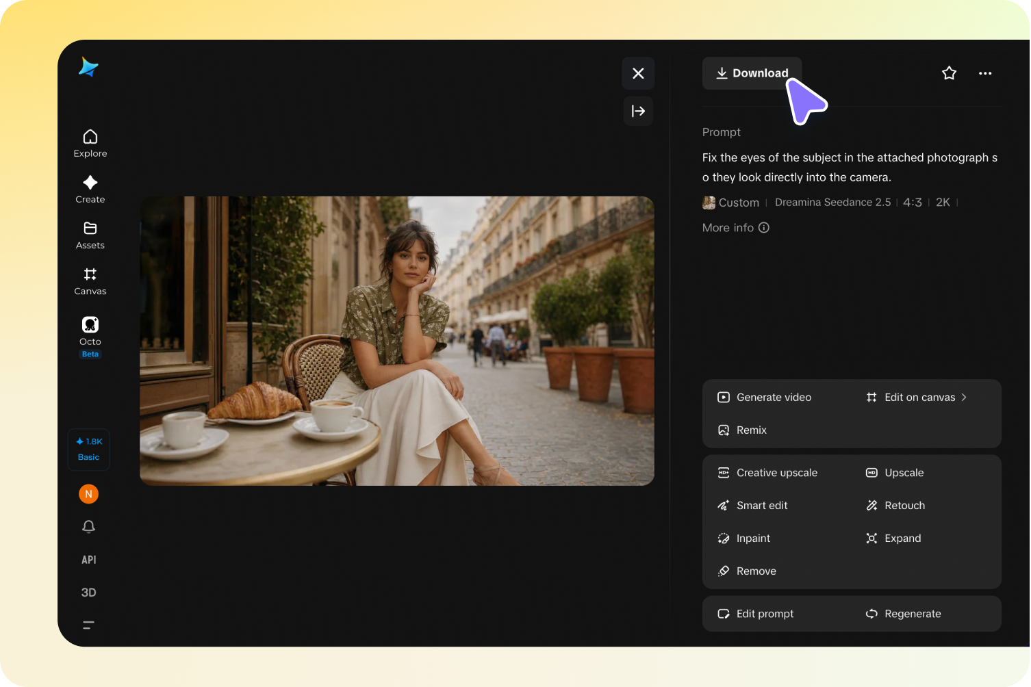 Preview the generated images and download them