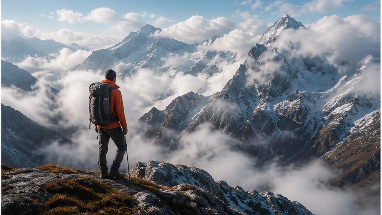 pemandangan gunung sinematik ai video keputusan segera segera 2